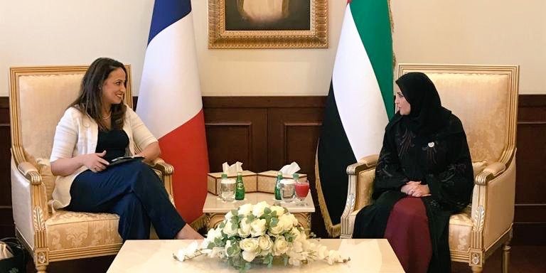 Avec la Présidente du Conseil National Fédéral des Emirats Arabes Unis, S.E. Amal Al Qubeisi