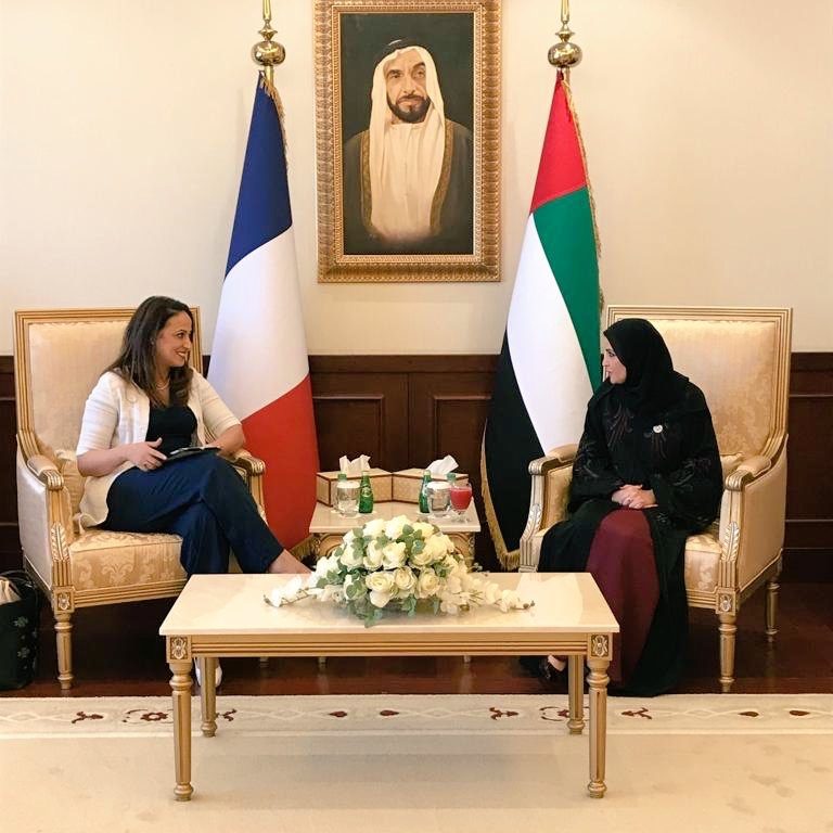 Avec la Présidente du Conseil National Fédéral des Emirats Arabes Unis, S.E. Amal Al Qubeisi