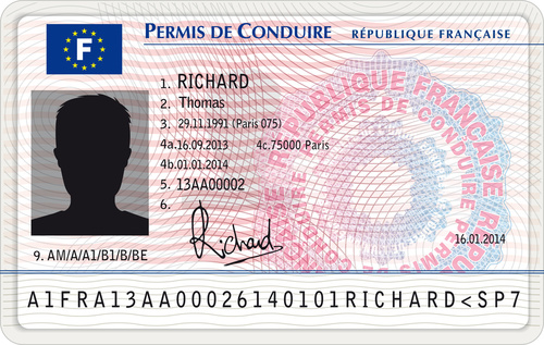 Permis de conduire silhouette